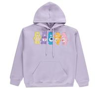 Care Bears Ladies Hoodie Sweatshirt - Ladies Classic Clothing - Cheer Friend Funshine Good Luck Hoodie Sweatshirt, Lilac, S