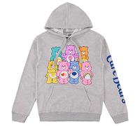 Care Bears Ladies Hoodie Sweatshirt - Ladies Classic Clothing - Cheer Friend Funshine Good Luck Hoodie Sweatshirt, Heather Grey, XL