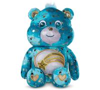 Care Bears Basic Fun 35cm Glowing Belly Plush - Wish Bear - Soft Eco-Friendly Toy with Light-Up Belly Badge - Comforting Collectible for Kids & Fans