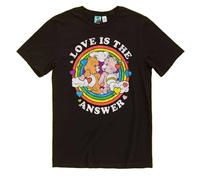 Care Bears Men's Love Is The Answer Pride T-Shirt in Black | Size: Small Care Bears Black S
