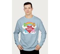 Care Bears On Clouds Sweatshirt in Light Blue | Size: Small Care Bears Light Blue S