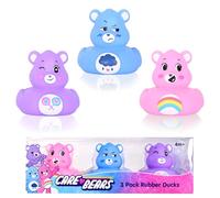 Care Bears Rubber Ducks - Collectible Character Toys for Bath, Gifting, and Car Dashboards - Cheer Bear, Grumpy Bear & Share Bear - 3 Pack