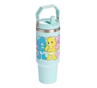 Care Bears Stainless Steel Water Bottle Travel Mug + Handle 800ml Insulated Bradley Cup, Double-Walled, Leak-Resistant, Friendship Design
