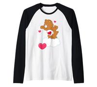 Care Bears Tenderheart Bear Fishing Hearts Raglan Baseball Tee