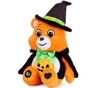 Care Bears Halloween 22cm Bean Plush - Spooky Sparkle Bear, Collectable Cute Soft Toy, Vampire Cuddly Toy for Boys and Girls, Small Care Bear Teddy, Plushie for Children Ages 4 5 6 7 +, Fangs and Cape
