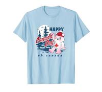 Care Bears True North Bear Happy Canada Day Forest Logo T-Shirt, Men, Baby Blue, X-Large