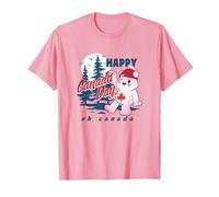 Care Bears True North Bear Happy Canada Day Forest Logo T-Shirt, Men, Pink, Small