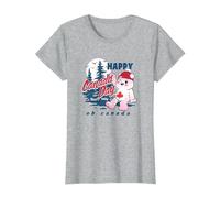 Care Bears True North Bear Happy Canada Day Forest Logo T-Shirt, Women, Heather Grey, X-Small