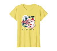 Care Bears True North Bear Happy Canada Day Forest Logo T-Shirt, Women, Lemon Yellow, 3X-Large