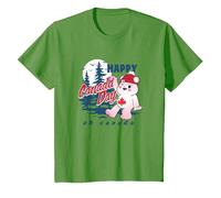 Care Bears True North Bear Happy Canada Day Forest Logo T-Shirt, Youth, Grass Green, X-Small