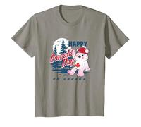 Care Bears True North Bear Happy Canada Day Forest Logo T-Shirt, Youth, Slate Grey, 3T