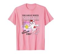 Care Bears True North The Great White North 1867 Floral T-Shirt, Men, Pink, Large