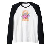 Care Bears: Unlock the Magic Cheer Bear Close-Up All-Star Raglan Baseball Tee