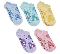 Care Bears Women's 5 Pack No Show Ankle Socks Casual, Blue Assorted, 8-10 UK (Pack of 5)