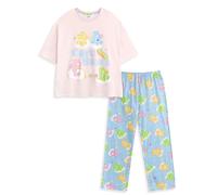Care Bears Womens Pink Character Short Sleeve Long Leg Pyjama Set - Small