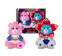 Basic Fun Care Bears x Stranger Things 2-Pack Boxed Set 30cm - Cheer Bear as Eleven & Grumpy Bear as Demogorgon - Limited Edition Gift Set for Fans, Pink, Green