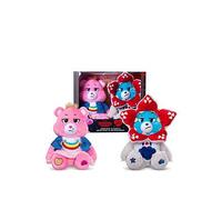 Basic Fun Care Bears x Stranger Things 2-Pack Boxed Set 30cm - Cheer Bear as Eleven & Grumpy Bear as Demogorgon - Limited Edition Gift Set for Fans, Pink, Green