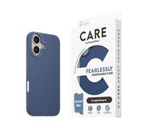 CARE BY PANZERGLASS® Phone Case for Apple iPhone 16 Blue Elegant and Protective TPU Case, Enhanced Camera Protection, 100% Recycled TPU, Wireless Charging Compatible