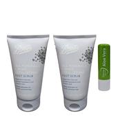 Care Exfoliating Foot Scrub By Boots Sea Minerals & Mint 150mL [ TWIN PACK ] With Free Aloe Vera Lip Balm
