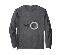 Care Factor: Modern Minimalist Circular Graphic Long Sleeve T-Shirt, Adult Unisex, Dark Heather Grey, L