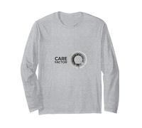 Care Factor: Modern Minimalist Circular Graphic Long Sleeve T-Shirt, Adult Unisex, Heather Grey, L