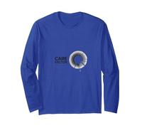 Care Factor: Modern Minimalist Circular Graphic Long Sleeve T-Shirt, Adult Unisex, Royal Blue, L