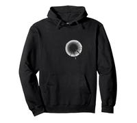 Care Factor: Modern Minimalist Circular Graphic Pullover Hoodie, Adult Unisex, Black, L