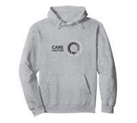 Care Factor: Modern Minimalist Circular Graphic Pullover Hoodie, Adult Unisex, Heather Grey, L