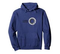 Care Factor: Modern Minimalist Circular Graphic Pullover Hoodie, Adult Unisex, Navy, M