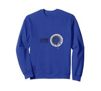 Care Factor: Modern Minimalist Circular Graphic Sweatshirt, Adult Unisex, Royal Blue, L
