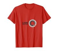 Care Factor: Modern Minimalist Circular Graphic T-Shirt, Men, Red, S
