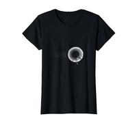 Care Factor: Modern Minimalist Circular Graphic T-Shirt, Women, Black, L