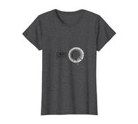 Care Factor: Modern Minimalist Circular Graphic T-Shirt, Women, Dark Heather Grey, XS