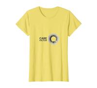 Care Factor: Modern Minimalist Circular Graphic T-Shirt, Women, Lemon, L