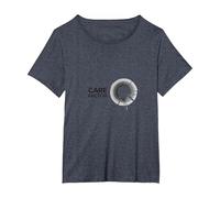 Care Factor: Modern Minimalist Circular Graphic T-Shirt, Women's Plus, Heather Blue, 5X