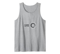 Care Factor: Modern Minimalist Circular Graphic Tank Top, Men, Heather Grey, L