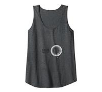 Care Factor: Modern Minimalist Circular Graphic Tank Top, Women, Dark Heather Grey, L