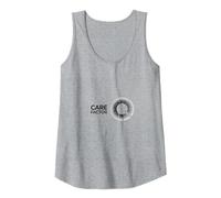 Care Factor: Modern Minimalist Circular Graphic Tank Top, Women, Heather Grey, L