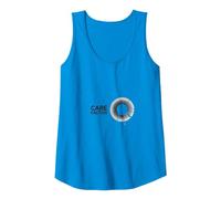 Care Factor: Modern Minimalist Circular Graphic Tank Top, Women, Sapphire, L