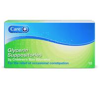 Care+ Glycerin Suppositories 2g Children's 12 Pack