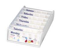Care Home Superstore White Anabox 7 Day Pill Organiser Pack of 2