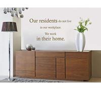 Care Home Wall Quote Our Residents Wall Art Sticker Modern Transfer Green X-Large 110cm x 57cm