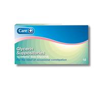 Care Infant Constipation Relief Suppositories, Glycerin Suppositories - 12s (1g Glycerol) 155514
