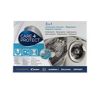 Care + Protect 3 in 1 Washing machine/Dishwasher Cleaner, Limescale Remover, Degreaser, Hygienic Cleaner, Universal, 12 Sachets for 12 Months Supply