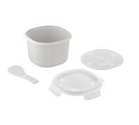 CARE + PROTECT Microwave Rice Cooker, Ideal for Steaming, Serving and Storing Cereals, Couscous, Vegetables and Legumes, BPA Free, 2.7 L Capacity, 20.5 x 20.5 x 14.5 cm, WHITE