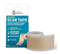 Care Science Silicone Scar Tape 1.6 x 120in 1ct | Scar Tape for Surgical Scars, Keloid, Stretch Marks Removal, C-Section, Burn, Tummy Tuck, Reusable Medical Grade