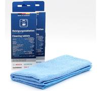 Care Set: 20 Cleaning Tablets for Fully Automatic Coffee Machines + Microfiber Cloth, Compatible with Siemens TK68E571/04, TK68E57GB/03, TK68E57GB/04, TK68E57UC/03, TK71204RW/04, TK73001/01