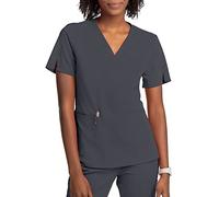 CARE SMART UNIFORM ComfortFit 076 V-Neck Scrub Top V-Neck Scrub, XXL, .Pewter