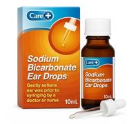 Care+ Ear Drops - Sodium Bicarbonate - Softens Ear Wax - 10 ml
