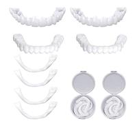 Care Spring 2 Pcs Instant Veneers Dentures Clip on Veneers Top And Bottom Set, False Teeth Veneers Natural And Comfortable, Temporary Dentures for Man And Women Regain Confident Smile